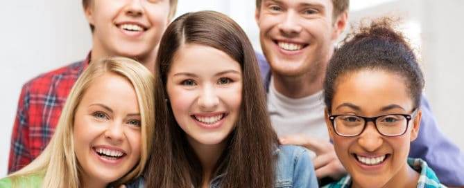 Group of students at school